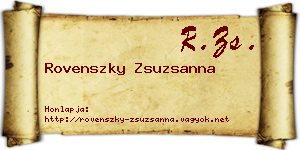 Rovenszky Zsuzsanna névjegykártya