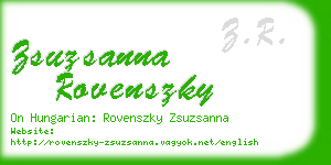 zsuzsanna rovenszky business card